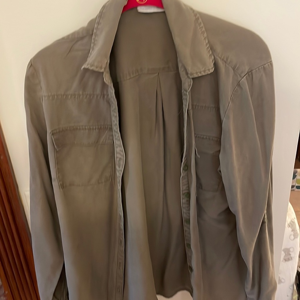 Army green blouse